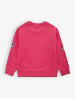Marc Jacobs Logo-print Long-sleeve Cotton-jersey Sweatshirt 4-12 Years -Boutique Fashionable Childrens Clothing Store R04157222 FUSCHIA ALT02