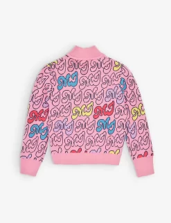 Marc Jacobs Logo-pattern High-neck Knitted Jumper 4-12 Years -Boutique Fashionable Childrens Clothing Store R04157227 APRICOT ALT02