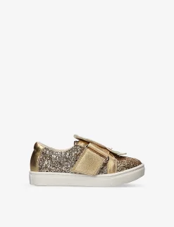 Sophia Webster Butterfly-embellished Glitter Low-top Textile Trainers 3-8 Years