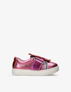 Sophia Webster Butterfly Metallic Leather Low-top Trainers 3-9 Years
