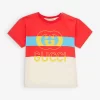 Gucci Logo-print Stripe-pattern Cotton-jersey T-shirt 6-36 Months