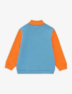 Gucci Logo-print Stripe-pattern Cotton-jersey Jacket -Boutique Fashionable Childrens Clothing Store R04160270 ROYALCARROTJUICEMC ALT02