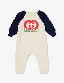 Gucci Logo-print Cotton-jersey Babygrow 0-18 Months