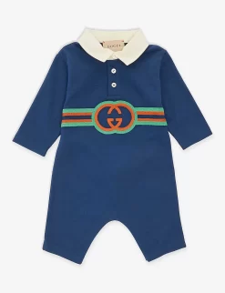 Gucci Logo-print Cotton-jersey Babygrow 0-9 Months