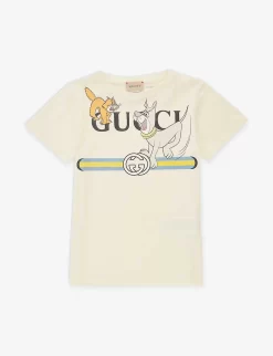 Gucci Graphic-print Short-sleeved Cotton-jersey T-shirt 6-12 Years
