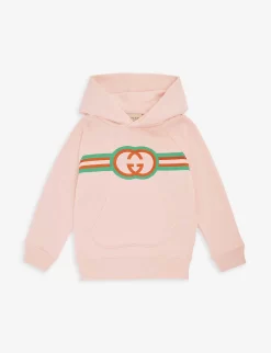 Gucci Brand-embroidered Regular-fit Cotton-jersey Hoody 8-12 Years