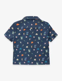 Reiss Archer Relaxed-fit Woven Shirt 4-9 Years -Boutique Fashionable Childrens Clothing Store R04160591 NAVY ALT02