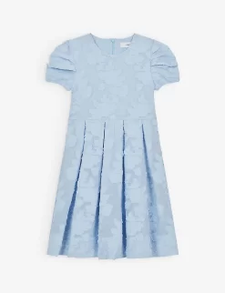 Reiss Amalie Floral-textured Cotton-blend Dress 4-12 Years