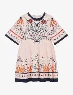Reiss Ania Floral-print Woven Dress 10-12 Years