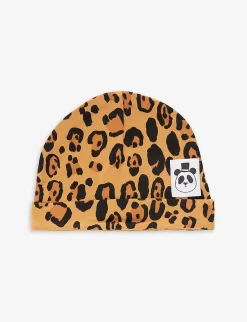 Mini Rodini Basic Leopard-print Brand-patch Stretch-lyocell Beanie 0-4 Months