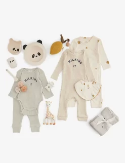 Welcome To The World Baby Hamper - 10 Items Included -Boutique Fashionable Childrens Clothing Store R04164774 MULTI ALT03