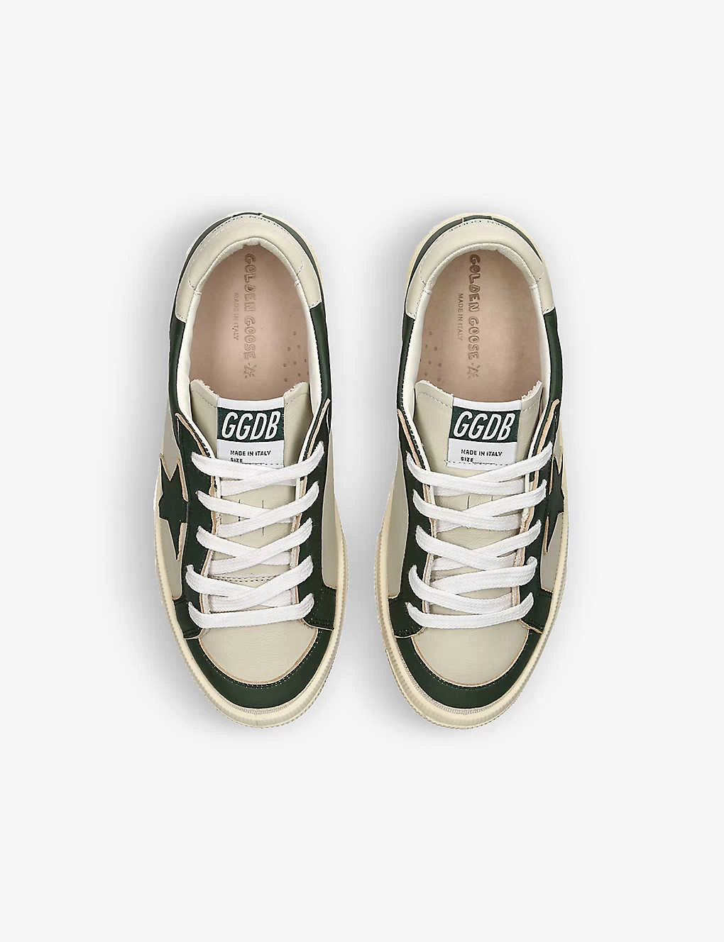 Golden Goose May Panelled Leather Low-top Trainers 6-9 Years 2 Golden Goose May Panelled Leather Low-top Trainers 6-9 Years - Image 2