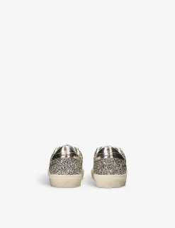 Golden Goose May Star-embellished Glitter Leather Low-top Trainers 6-9 Years -Boutique Fashionable Childrens Clothing Store R04165018 GOLDCOMB ALT03