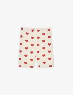 Reya Heart-print Stretch-organic Cotton Blend Shorts 9 Months-3 Years -Boutique Fashionable Childrens Clothing Store R04166458 BONCOEUR ALT02