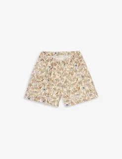 Verbena Graphic-print Elasticated-waist Organic-cotton Shorts 9 Months-3 Years