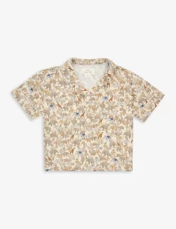 Verbena Graphic-pattern Short-sleeve Organic-cotton Shirt 9 Months-3 Years
