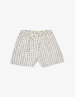 Kim Check-seersucker Organic-cotton Shorts 9 Months-3 Years