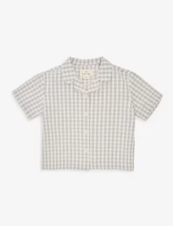 Kim Check-seersucker Organic-cotton Shirt 9 Months-3 Years