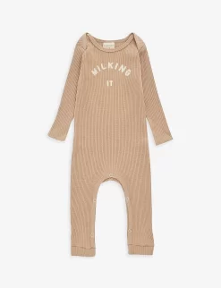 Milking It Slogan-print Organic Cotton-blend Baby Grow 0-12 Months