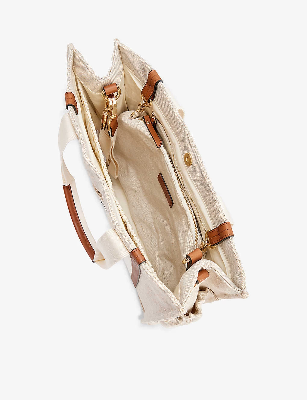 Chloé Brand-print Jute And Cotton-blend Baby Changing Bag 4 Chloé Brand-print Jute And Cotton-blend Baby Changing Bag - Image 4