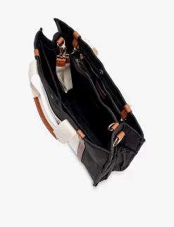 Chloé Brand-print Cotton-canvas Baby Changing Bag -Boutique Fashionable Childrens Clothing Store R04167157 BLACK ALT03