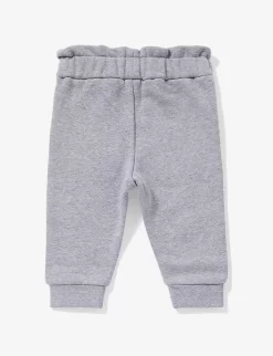 Chloé Logo-embroidered Scallop-trimmed Cotton-jersey Jogging Bottoms 6-36 Months -Boutique Fashionable Childrens Clothing Store R04167165 GREYMARLMEDIUM ALT02