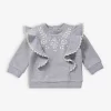 Chloé Logo-embroidered Frilled-trim Cotton-jersey Sweatshirt 6-36 Months