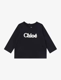 Chloé Logo-appliqué Organic-cotton Top 6 Months - 3 Years