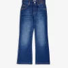 Chloé Embroidered-branding Flared-leg Denim-blend Jeans 6-14 Years