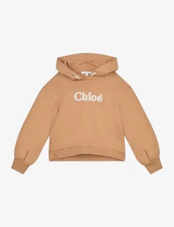 Chloé Logo-embroidered Cotton-jersey Hoody 4-14 Years
