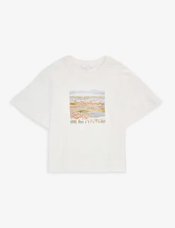 Chloé Logo-appliqué Graphic-print Cotton-jersey T-shirt 4-14 Years