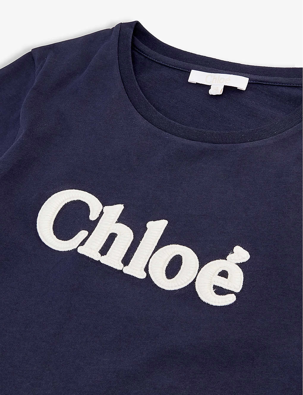 Chloé Logo-embroidered Short-sleeved Cotton-jersey T-shirt 4-14 Years 2 Chloé Logo-embroidered Short-sleeved Cotton-jersey T-shirt 4-14 Years - Image 2