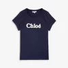 Chloé Logo-embroidered Short-sleeved Cotton-jersey T-shirt 4-14 Years