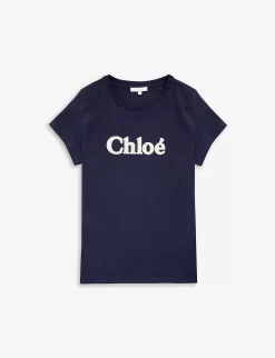 Chloé Logo-embroidered Short-sleeved Cotton-jersey T-shirt 4-14 Years