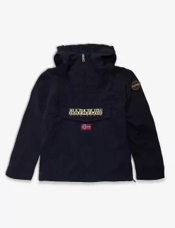 Napapijri Rainforest Funnel-neck Brand-appliqué Shell Coat 6-16 Years