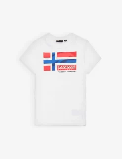 Napapijri Zamora Logo-print Cotton-jersey T-shirt 4-16 Years