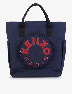 Kenzo Logo-embroidered Canvas Changing Bag