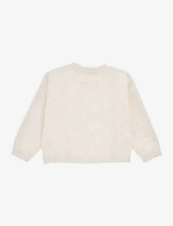 Kenzo Logo-print Melange Cotton-blend Sweatshirt 6 Months-4 Years -Boutique Fashionable Childrens Clothing Store R04167541 WICKER ALT02