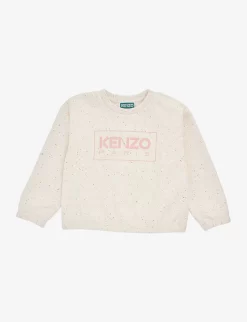 Kenzo Logo-print Melange Cotton-blend Sweatshirt 6 Months-4 Years
