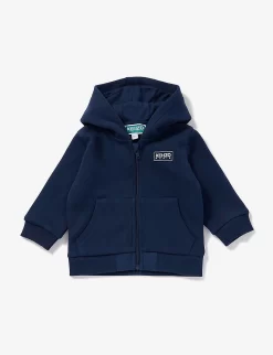 Kenzo Brand-print Zipped Cotton-jersey Hoody 6 Months - 4 Years