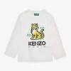 Kenzo Graphic Logo-print Long-sleeved Cotton-jersey T-shirt 6 Months-4 Years