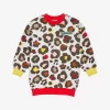 Kenzo Logo-patch Animal-print Cotton-blend Dress 4-14 Years
