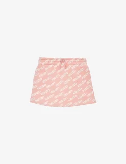 Kenzo Logo-print Elasticated-waist Cotton-jersey Skirt 4-12 Years