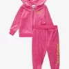 Juicy Couture Brand-print Regular-fit Stretch-velour Tracksuit 12 Months-36 Months