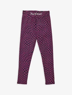 Juicy Couture Logo-print Brand-pattern Stretch-cotton Leggings 5-15 Years