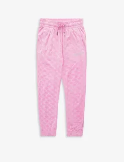 Juicy Couture Logo-embroidered Elasticated-waist Stretch-velour Jogging Bottoms 3-16 Years