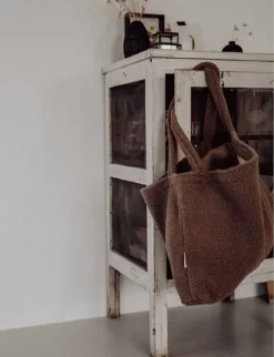 Teddy Mom Woven Shoulder Bag -Boutique Fashionable Childrens Clothing Store R04170545 TEDDYBROWN ALT03