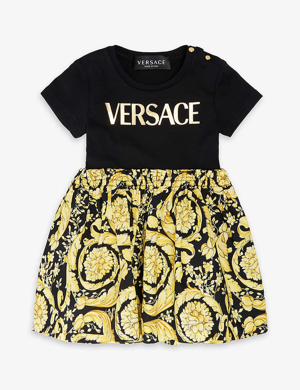 Versace Graphic-print Cotton Dress 6-36 Months 1 Versace Graphic-print Cotton Dress 6-36 Months