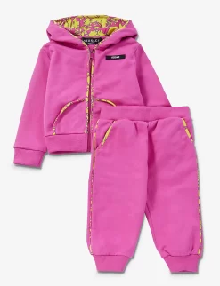 Versace Baroque-trim Brand-patch Cotton-jersey Tracksuit 12-36 Months