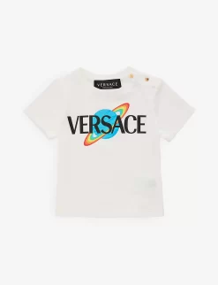 Versace Logo-print Short-sleeve Cotton-jersey T-shirt 6-9 Months